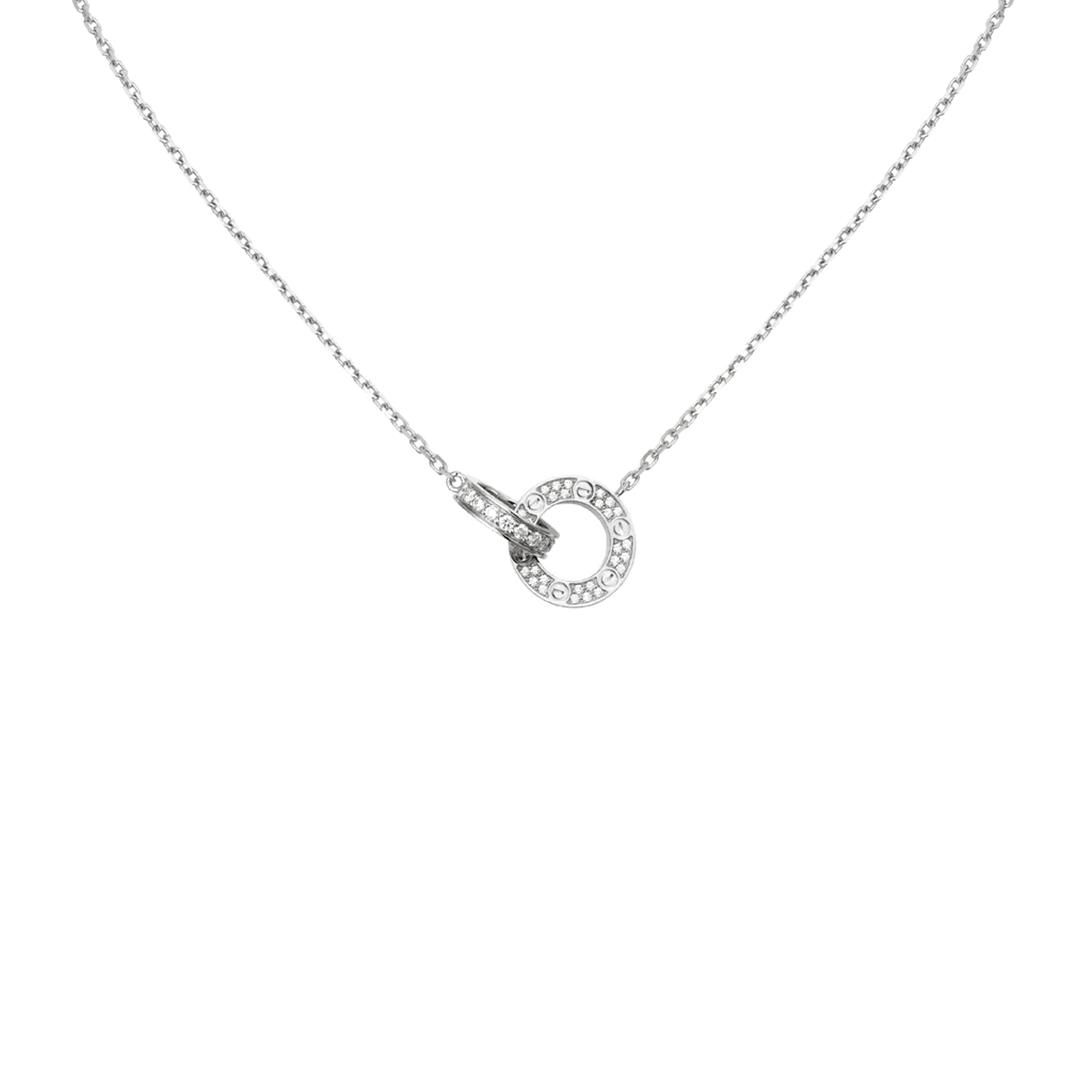 CARTIER LOVE NECKLACE, PAVED B7216300